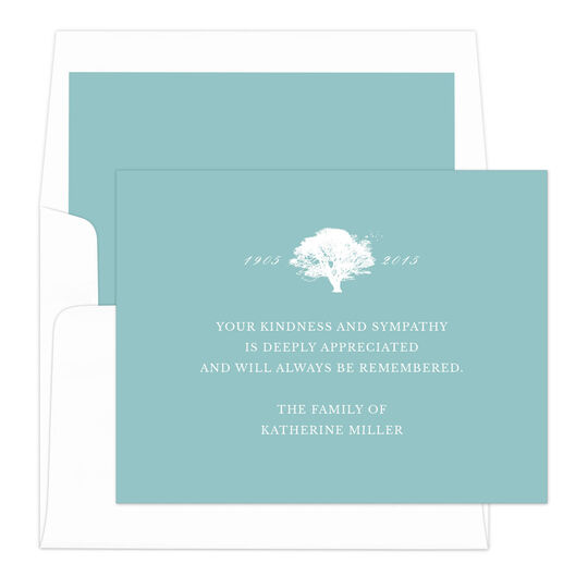 Slate Oak Tree Sympathy Cards